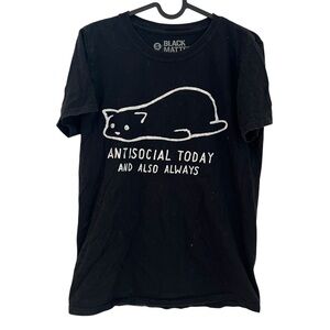 2/$15 Black Matter S Cat Graphic T-Shirt - Black